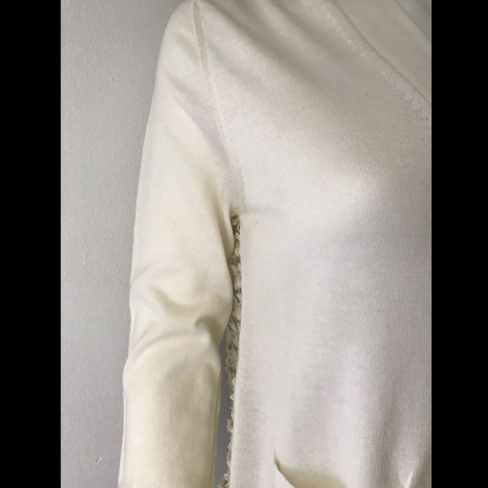 Aquilano Rimondi Women's Cardigan Sweater Ivory 40 - Picture 3 of 12